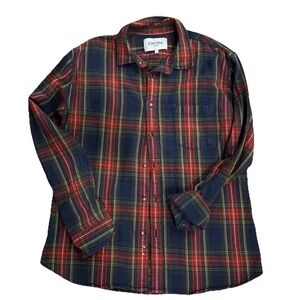 CORRIDOR NYC Men's Button-Down Shirt Long Sleeve Plaid Size L Small 100% Cotton